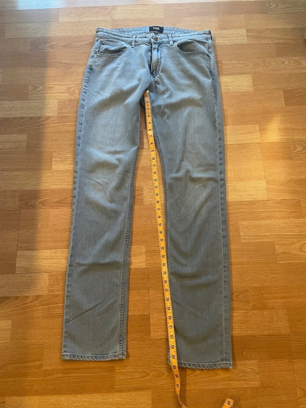 Paige Men's Federal Jeans XL 33, light wash, inseam 35